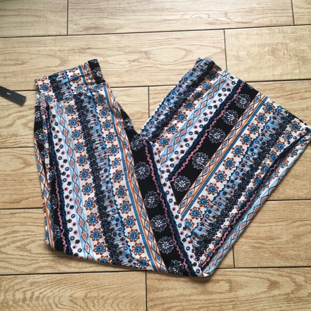 Shosho 🛍️ Capri Pants Blue & Pink Sz Various - Picture 2 of 12